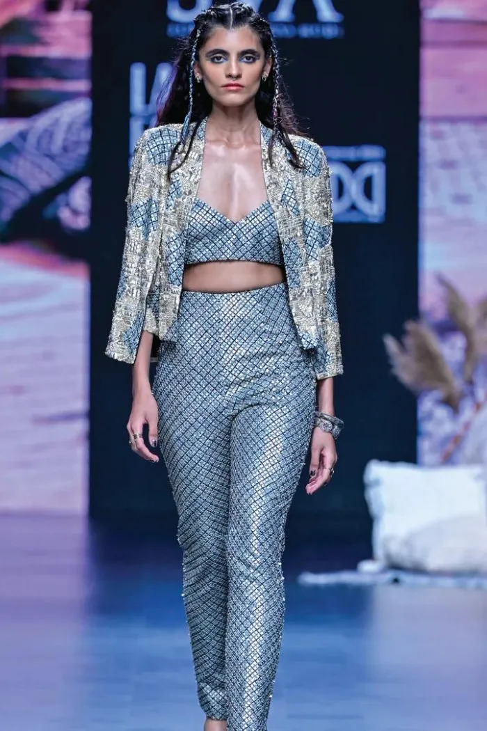 METALLIC NOOR JACKET SET