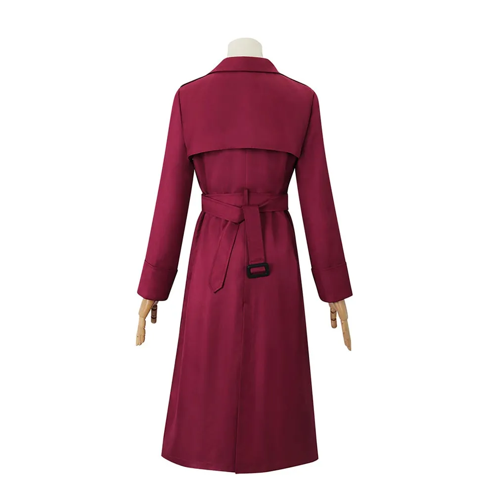 Metallic Rouge Redstar Rouge Red Coat Suit Cosplay Costume Outfits Halloween Carnival Suit