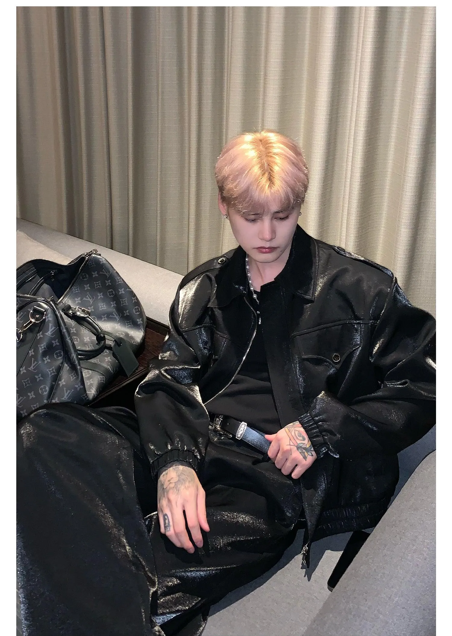 Metallic Sparkly Jacket & Pants Set
