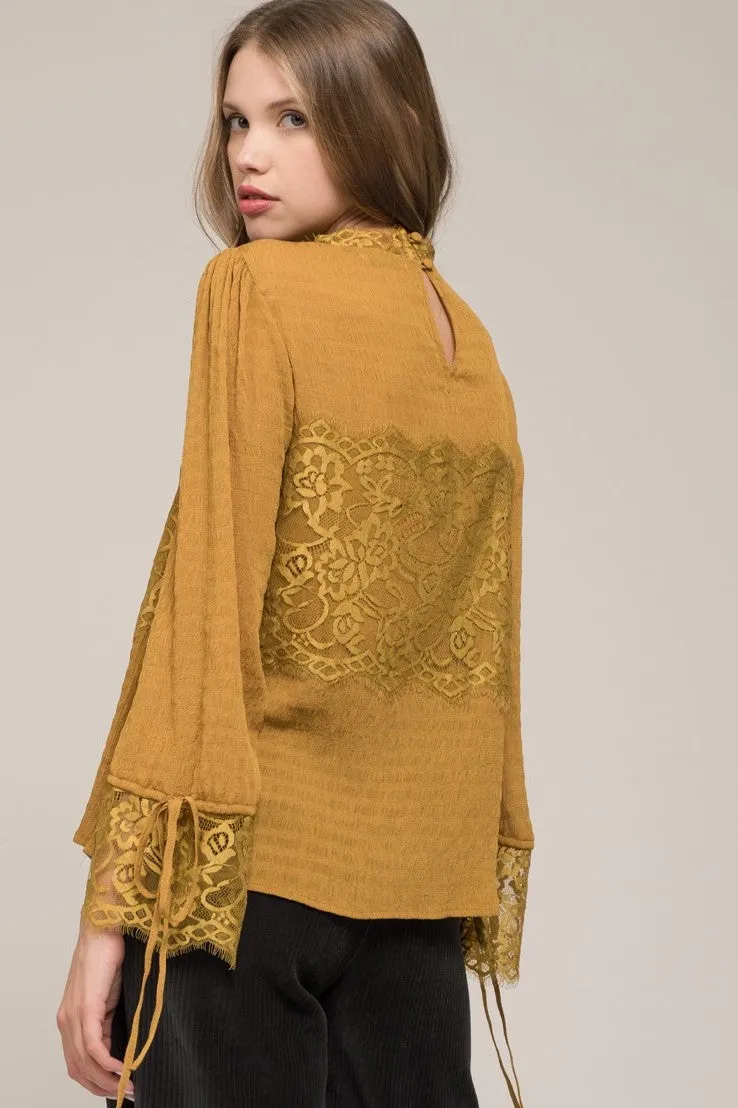 MOON RIVER Lace Detail Long