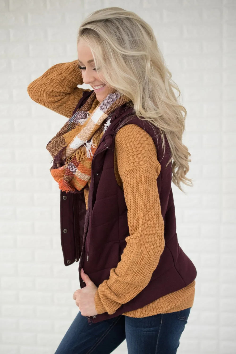 Mustard Knit Back Lace Sweater