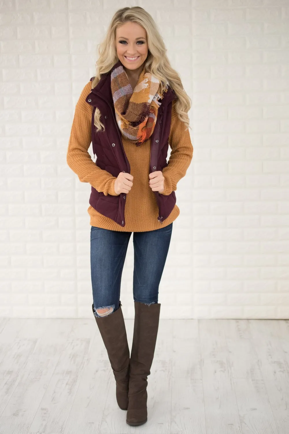 Mustard Knit Back Lace Sweater