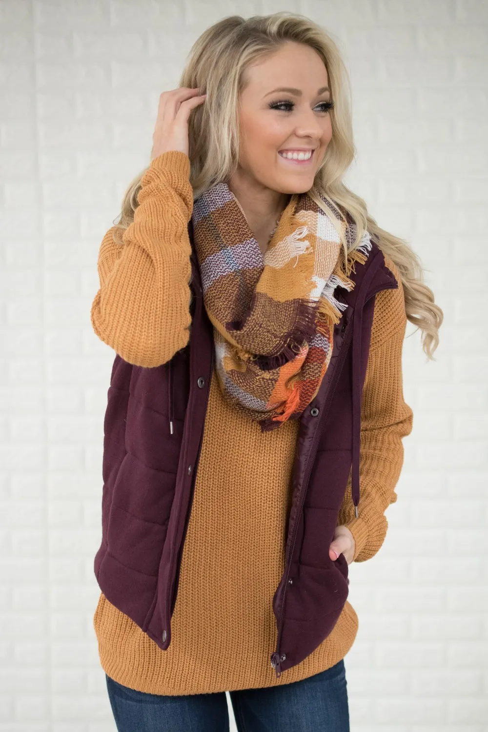 Mustard Knit Back Lace Sweater