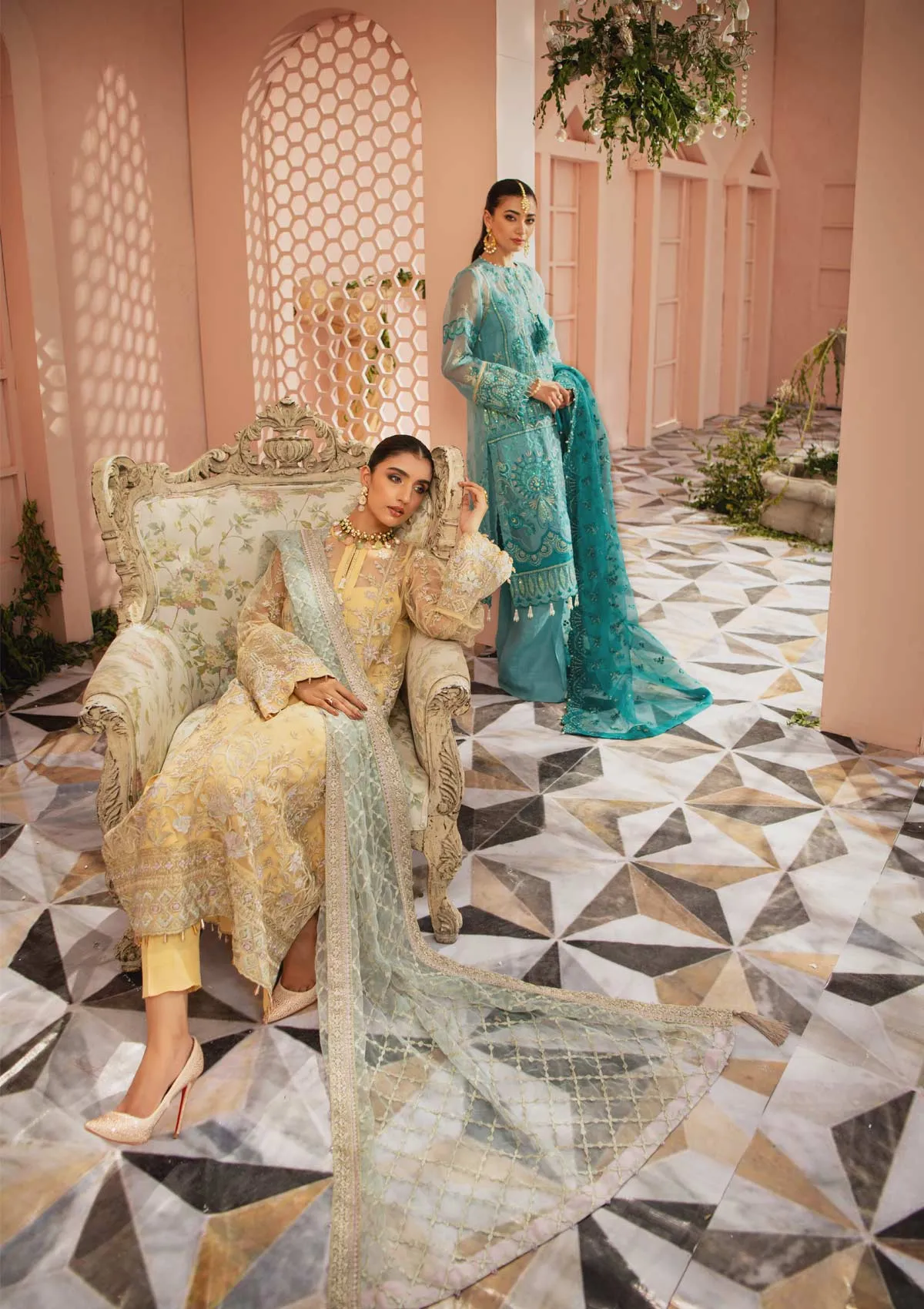MYSTIQUE - LOOK 09 | AIK Atelier Festive Mystique Organza & Tule 2021 Collection | Unstitched Embroidered Net Suits