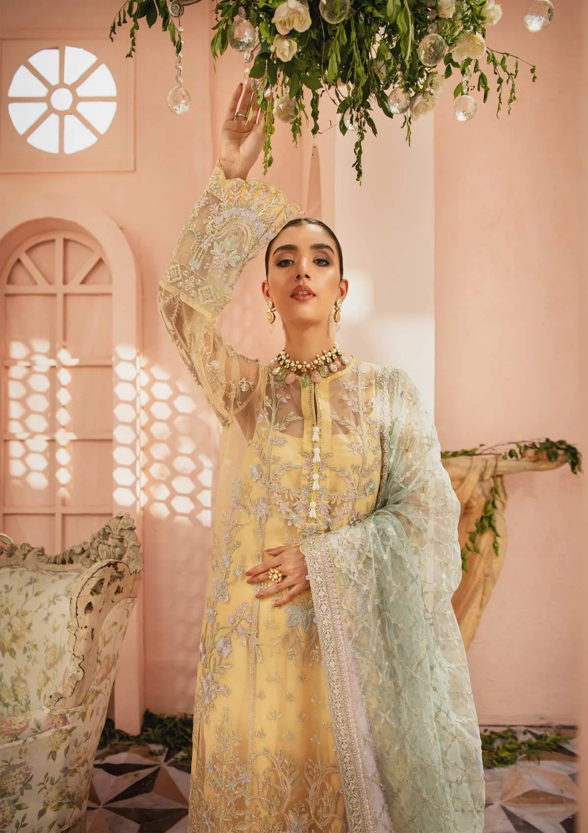 MYSTIQUE - LOOK 09 | AIK Atelier Festive Mystique Organza & Tule 2021 Collection | Unstitched Embroidered Net Suits