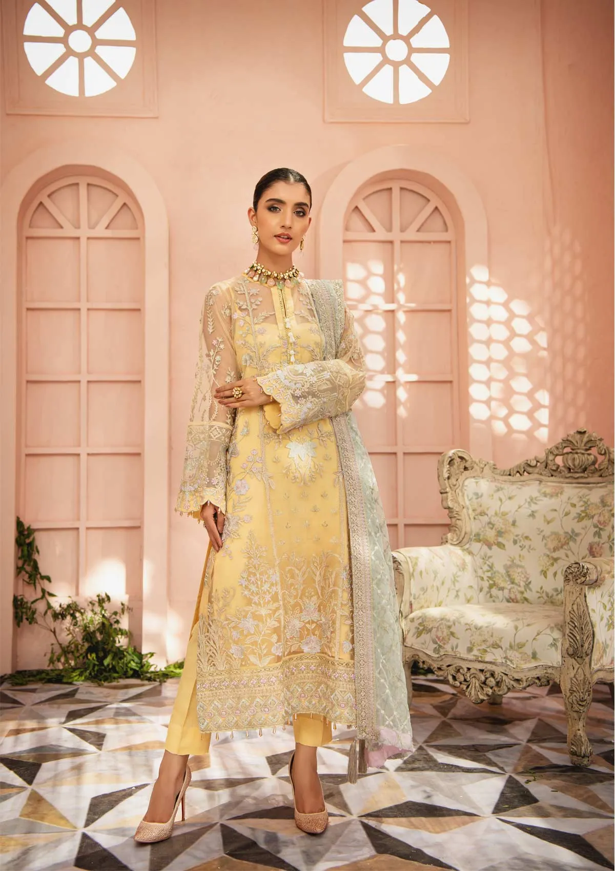 MYSTIQUE - LOOK 09 | AIK Atelier Festive Mystique Organza & Tule 2021 Collection | Unstitched Embroidered Net Suits