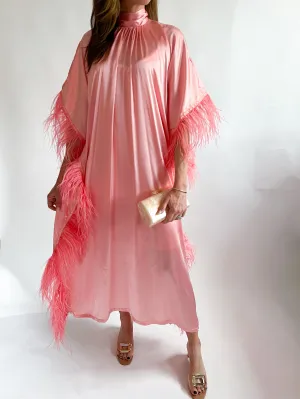 Natalie Fringed Kimono Midi Dress
