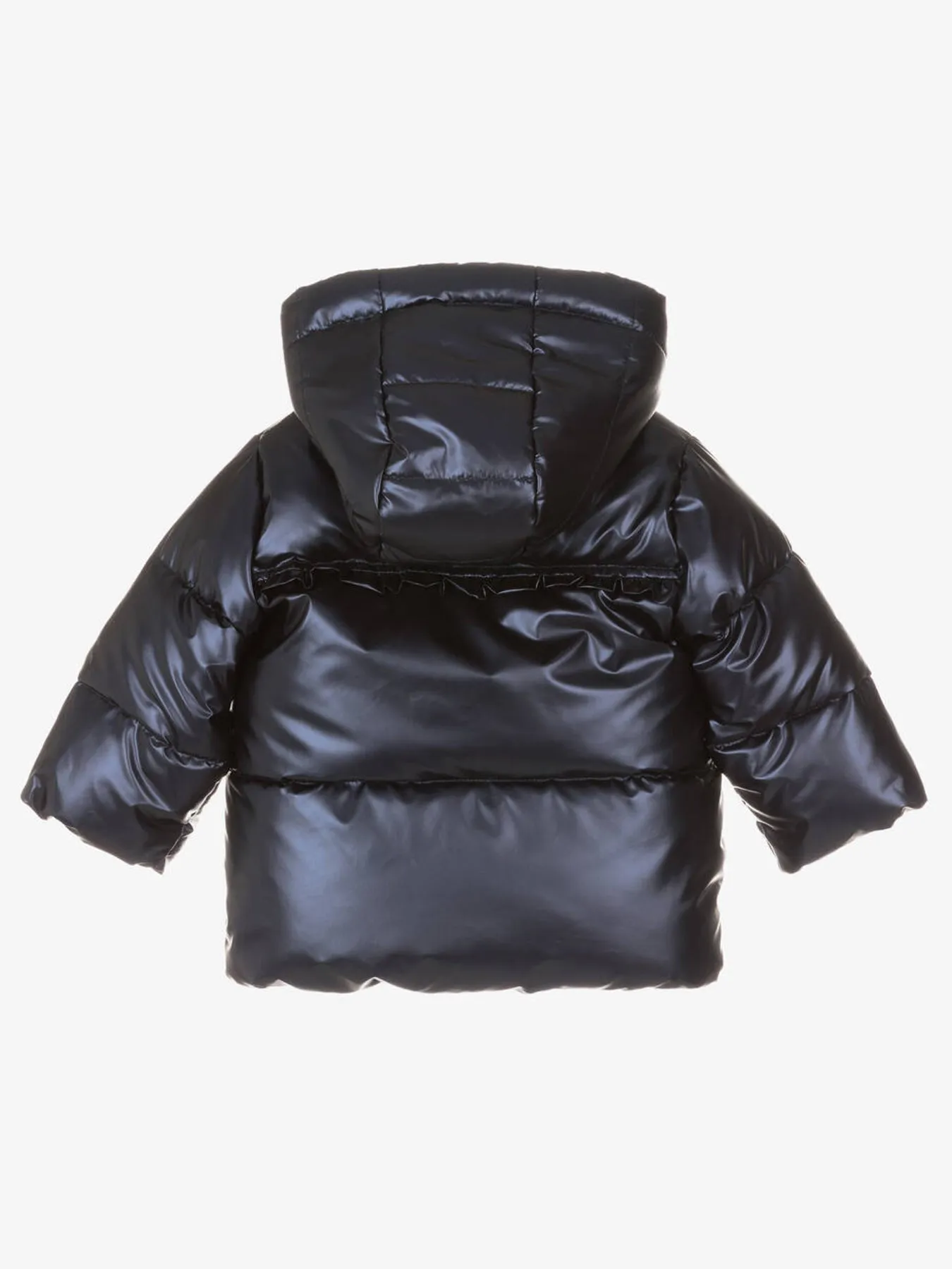 Navy Metallic Hooded Jacket