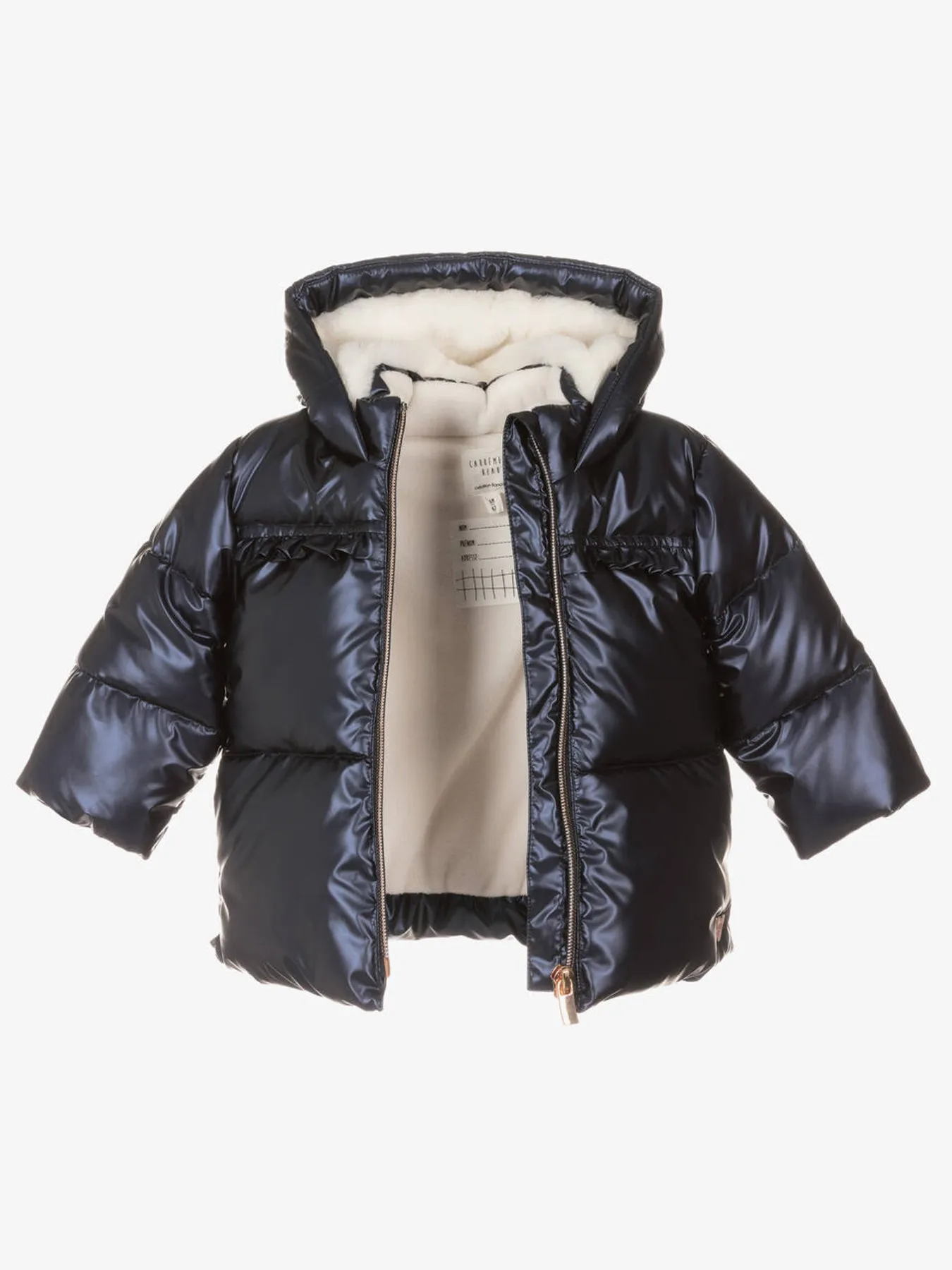 Navy Metallic Hooded Jacket