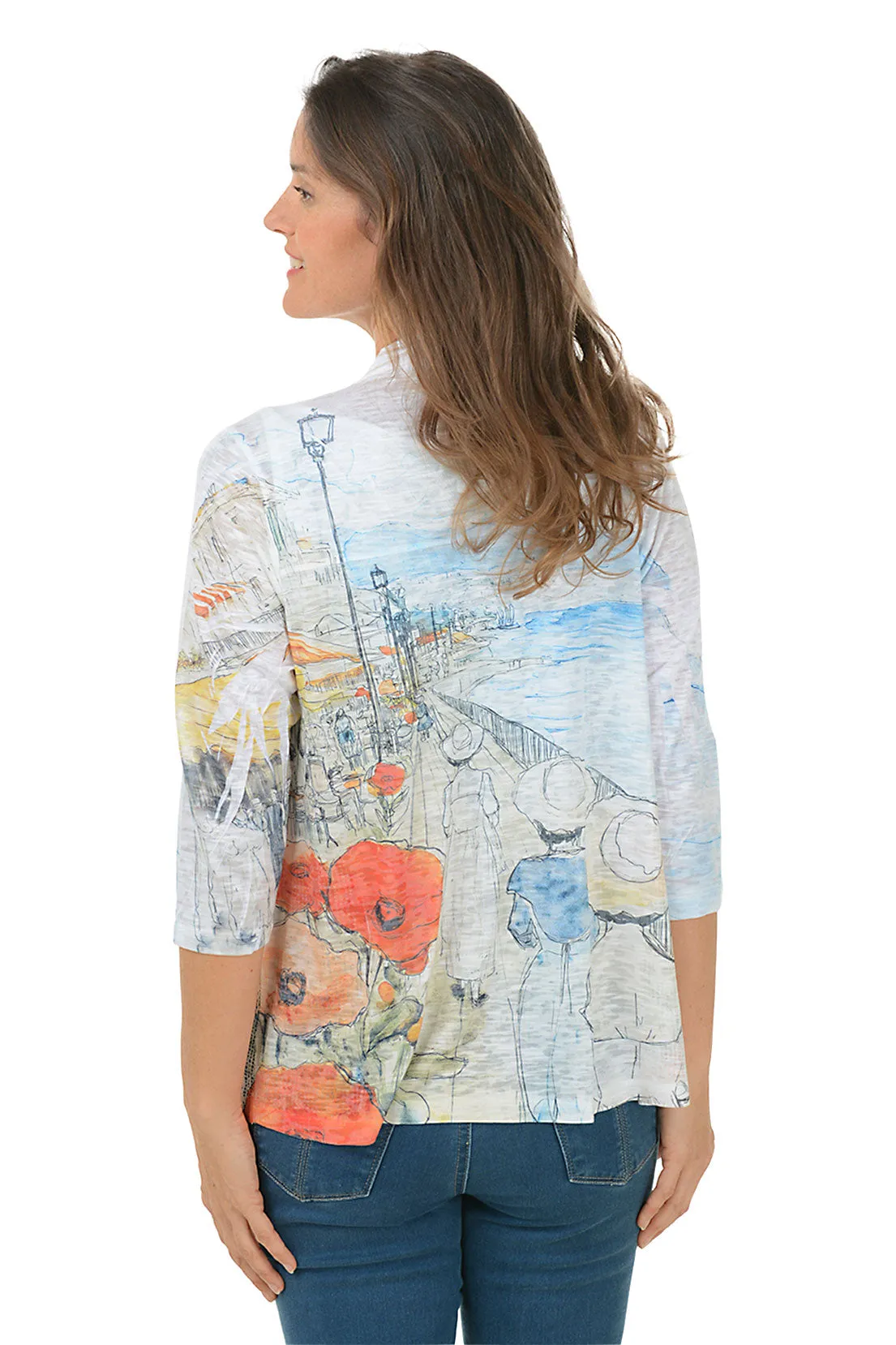Nice Beach Mesh Panel Cardigan Set