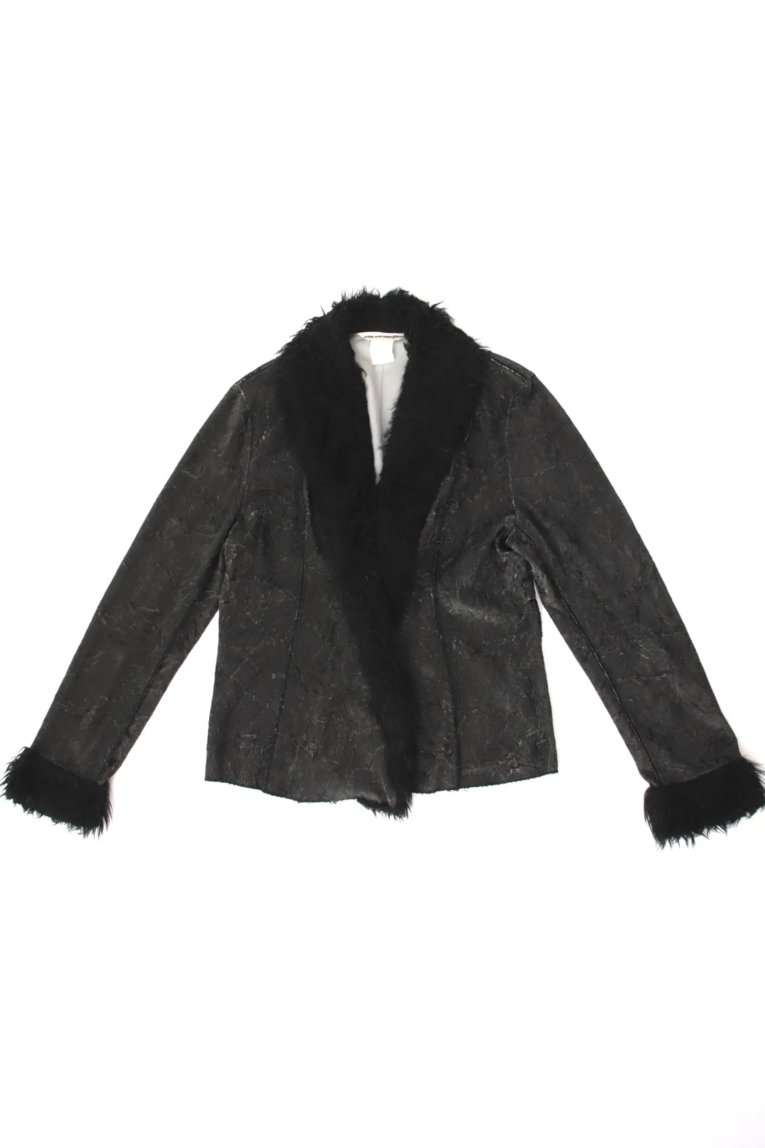 Nobu Nakano Distressed Faux Fur Trim Skirt Set