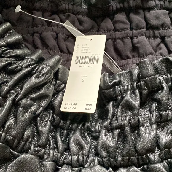NWT new anthropologie The Somerset Mini Skirt: Faux Leather Edition sizE S