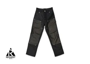 Nylon Leather Carpenter Pants "Black"