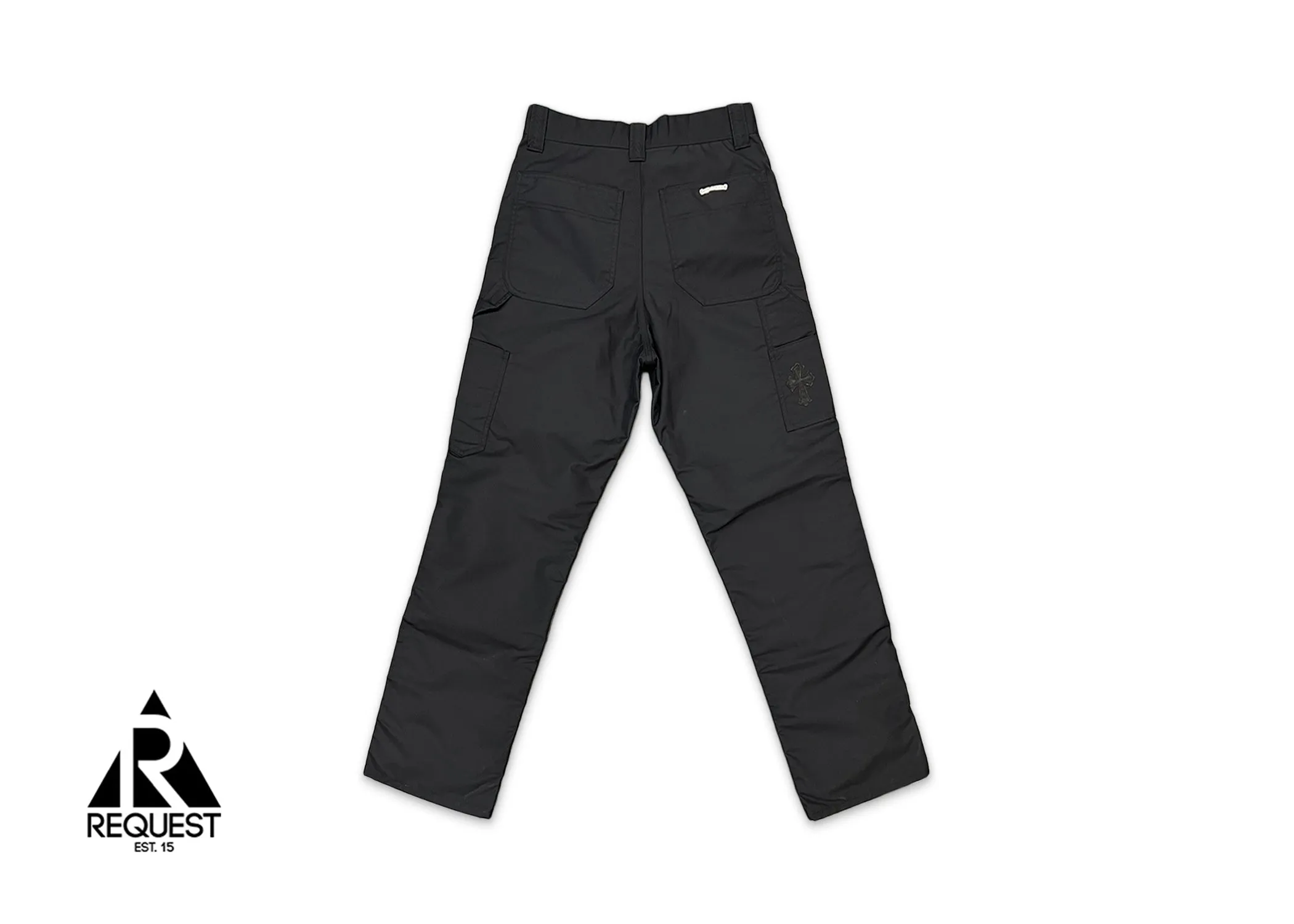 Nylon Leather Carpenter Pants "Black"