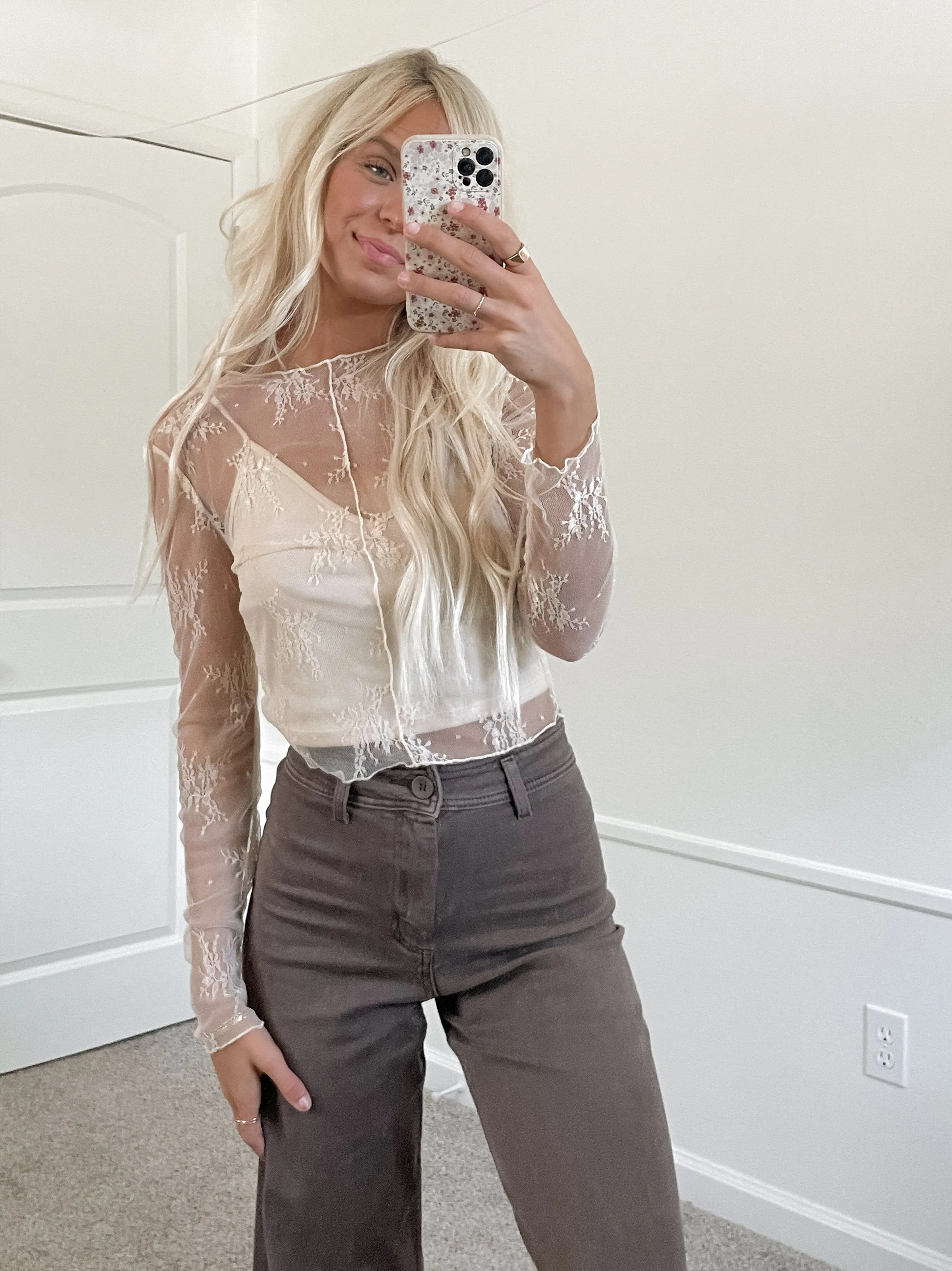 Oaklynn Cream Lace Top