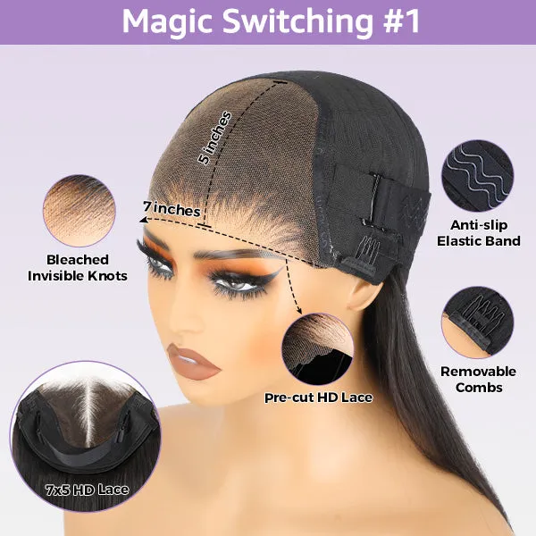 OQ Hair Body Wave Replaceable Zip Lace Tops For Block Wig