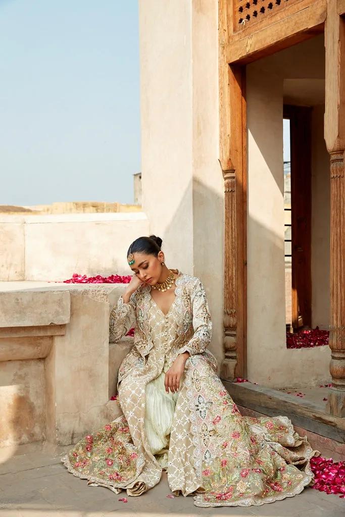 Pakistani Wedding Dress in Embellished Jacket Style