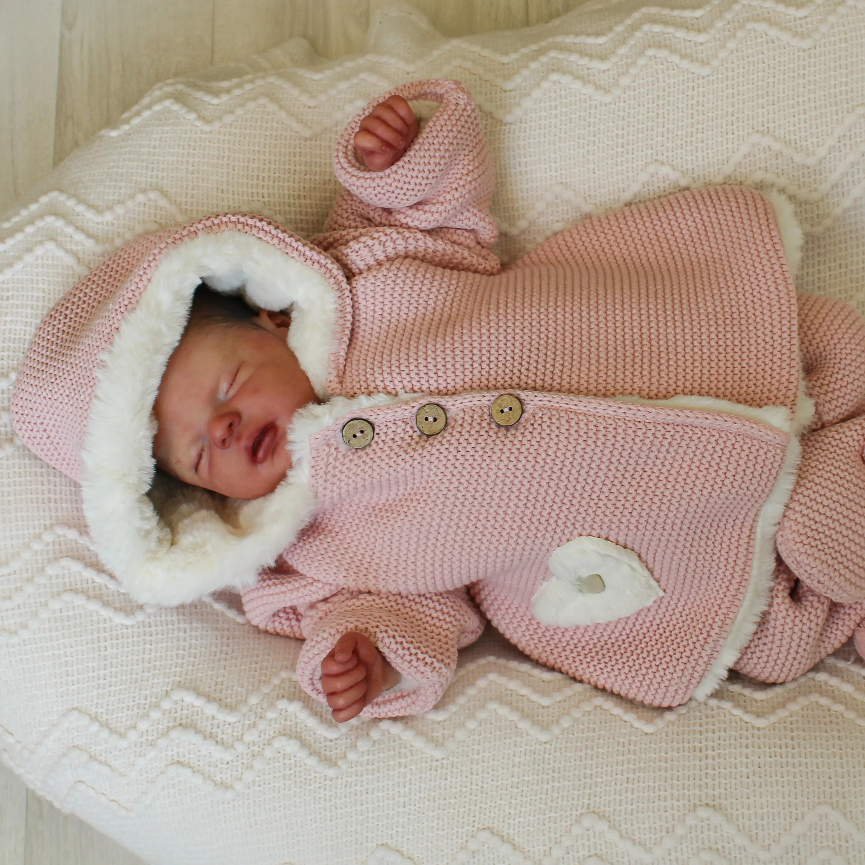 Pangasa Powder Pink Sweetheart Knitted Jacket