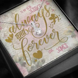 Personalized Valentine's Day Necklace - Always and Forever