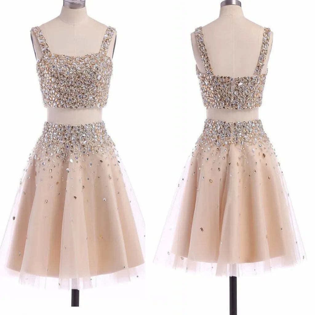 Popular  two pieces sparkly unique  homecoming prom gown dress,BD0098