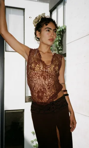 Puntillísmo Lace Top