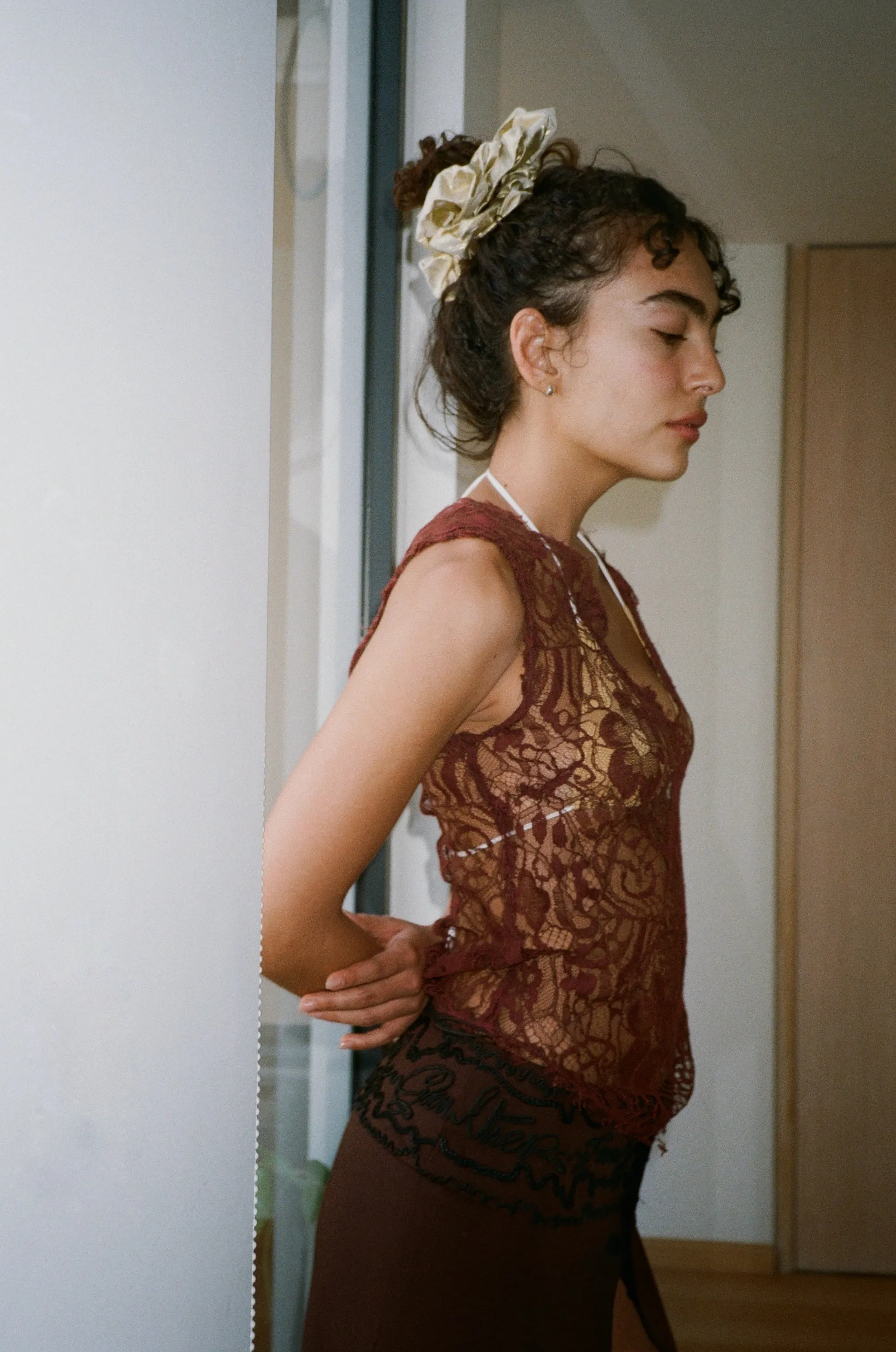 Puntillísmo Lace Top