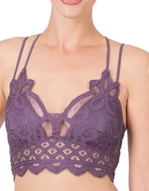 Purple crochet lace bralette