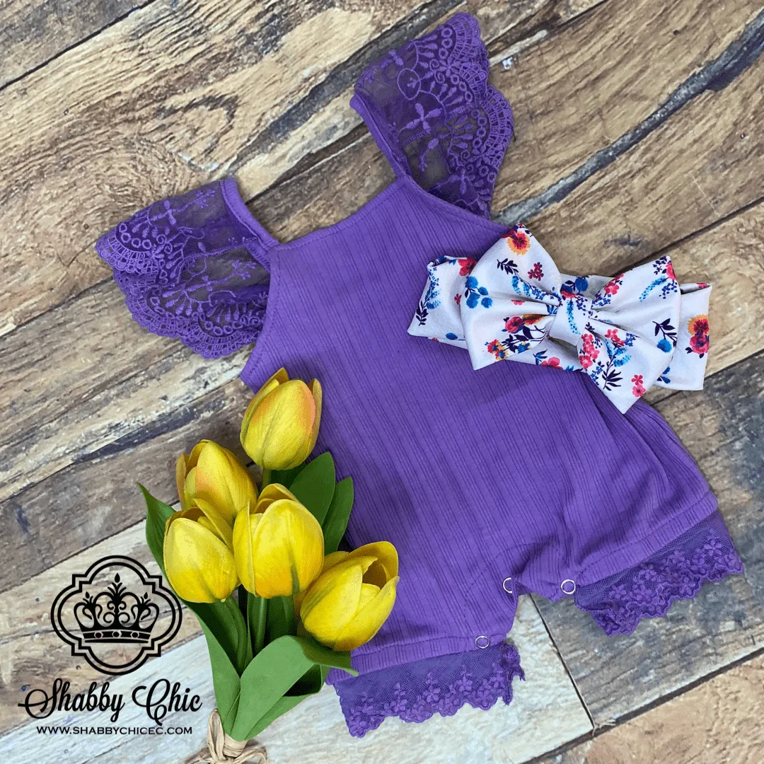 Purple with Lace Onesie