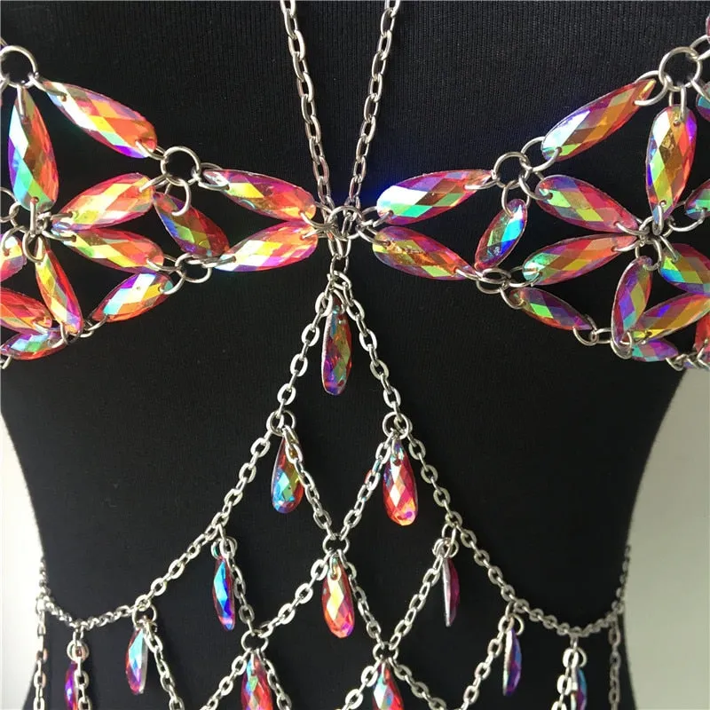 Queen Bling Metal Tassel Tank Tops