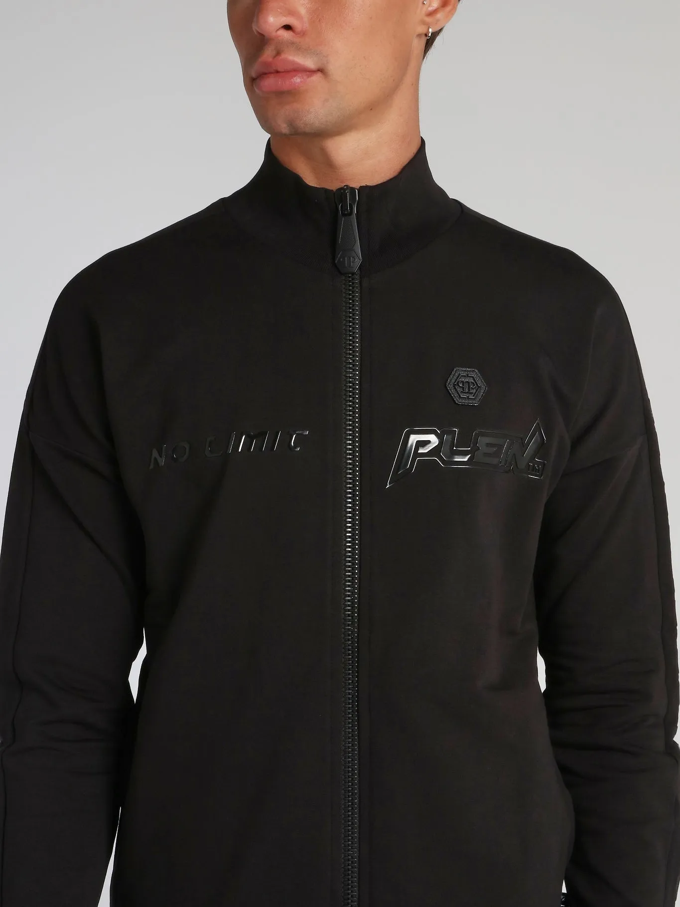 Read Studded Credit Card Jogging Jacket