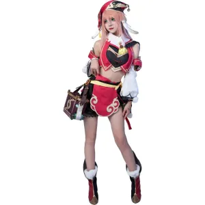 Ready to Ship Game Genshin Impact Yanfei Cosplay Costume Jacquard Version C00480 AA