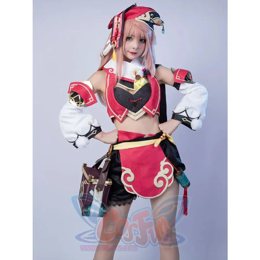 Ready to Ship Game Genshin Impact Yanfei Cosplay Costume Jacquard Version C00480 AA