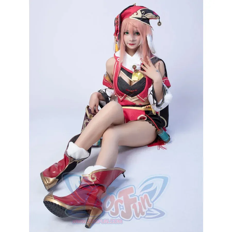 Ready to Ship Game Genshin Impact Yanfei Cosplay Costume Jacquard Version C00480 AA