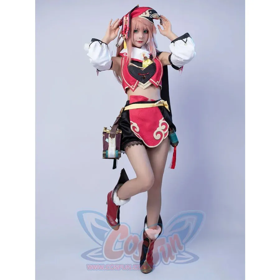 Ready to Ship Game Genshin Impact Yanfei Cosplay Costume Jacquard Version C00480 AA