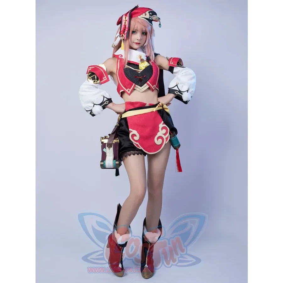 Ready to Ship Game Genshin Impact Yanfei Cosplay Costume Jacquard Version C00480 AA