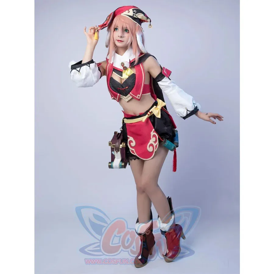 Ready to Ship Game Genshin Impact Yanfei Cosplay Costume Jacquard Version C00480 AA