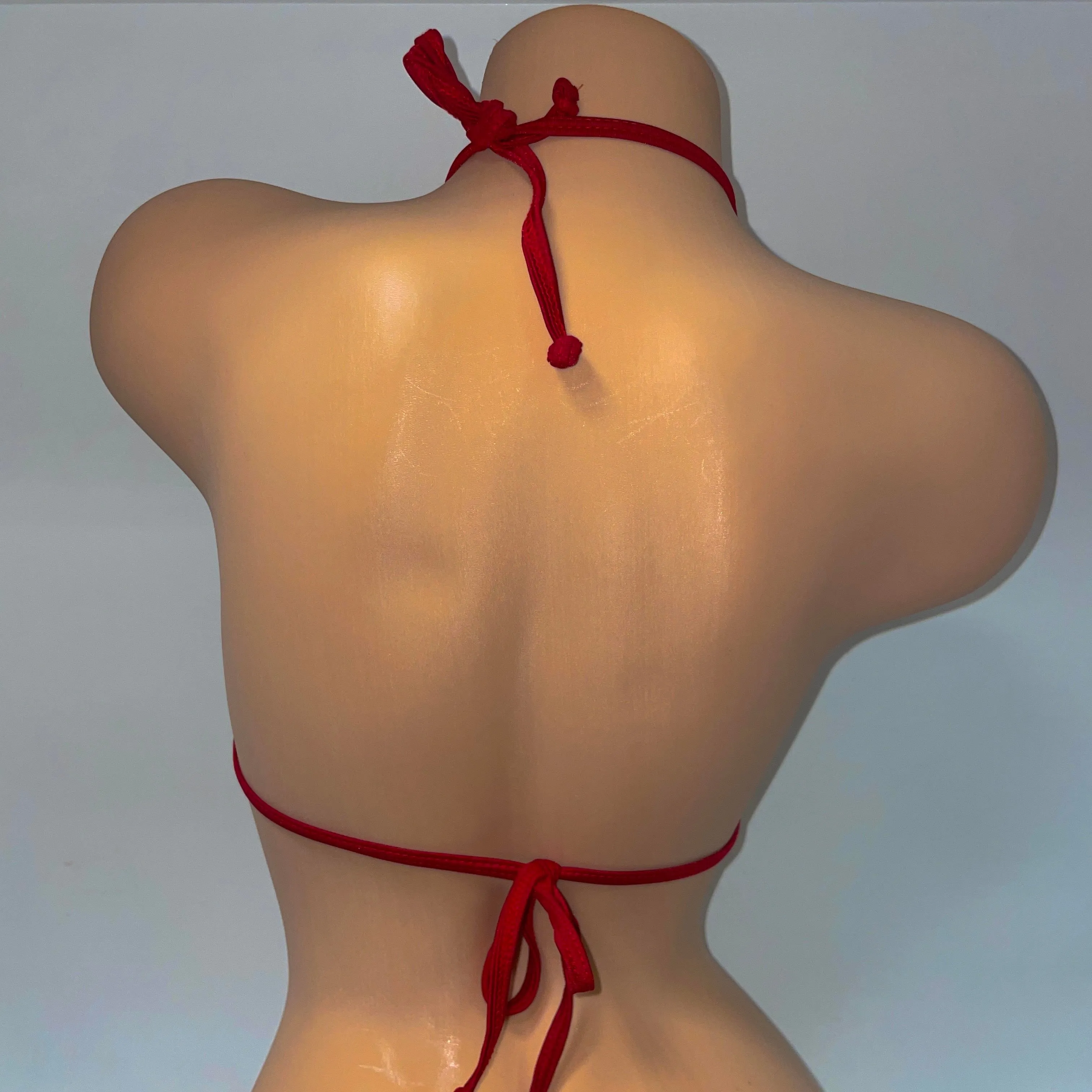 RED LACE STAR BIKINI TOP