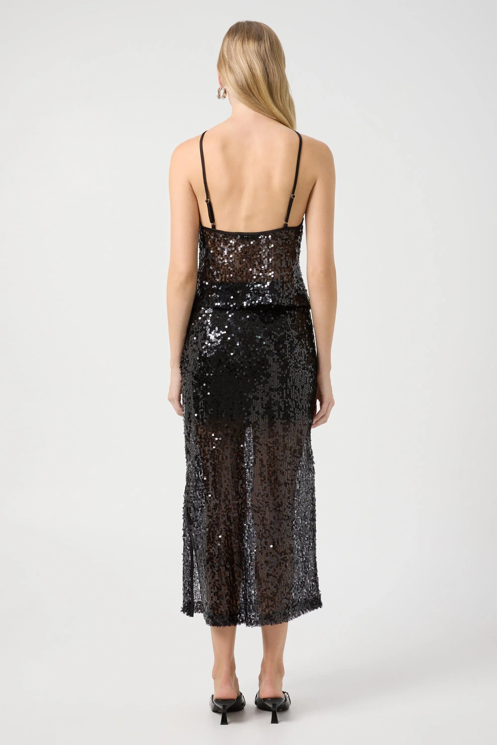 REFLECTION SEQUIN TOP | BLACK