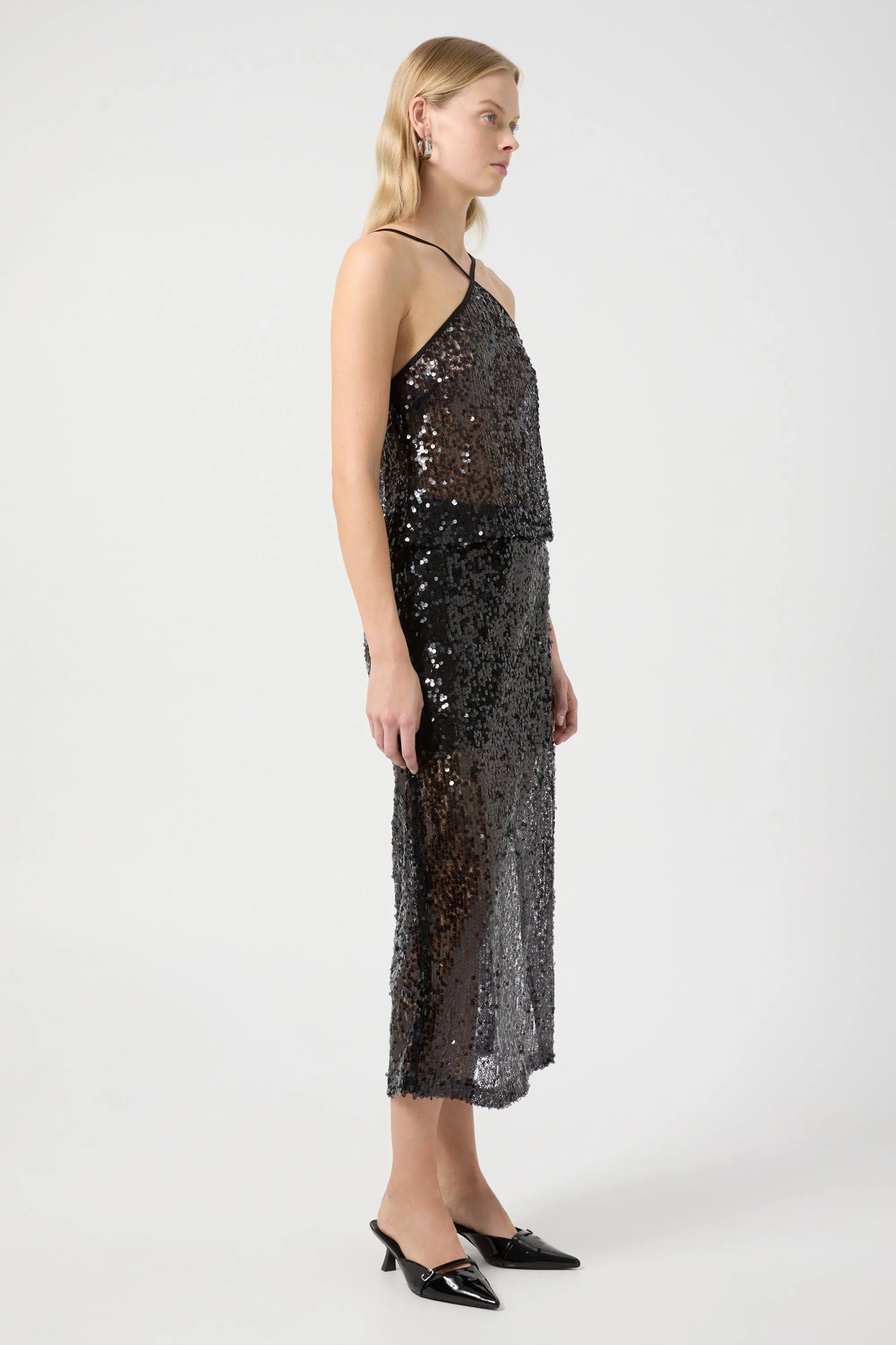 REFLECTION SEQUIN TOP | BLACK