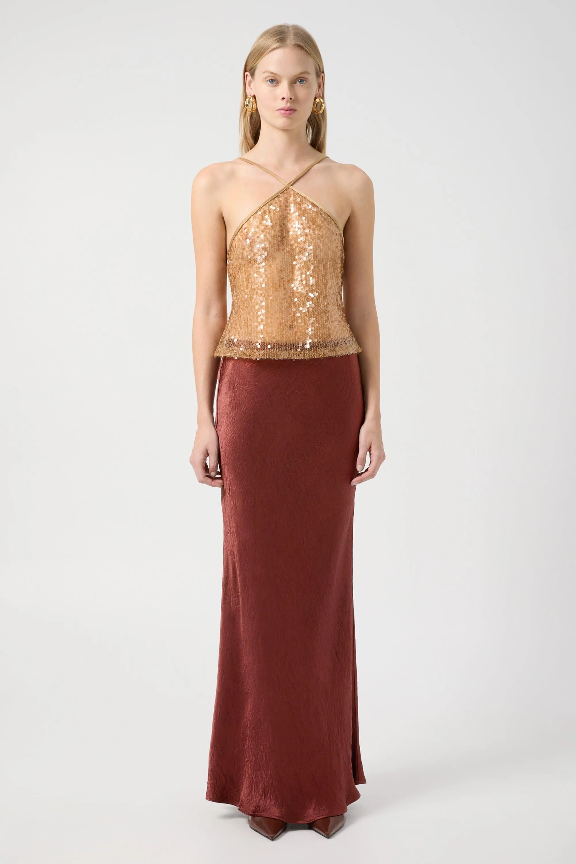 REFLECTION SEQUIN TOP | HONEY