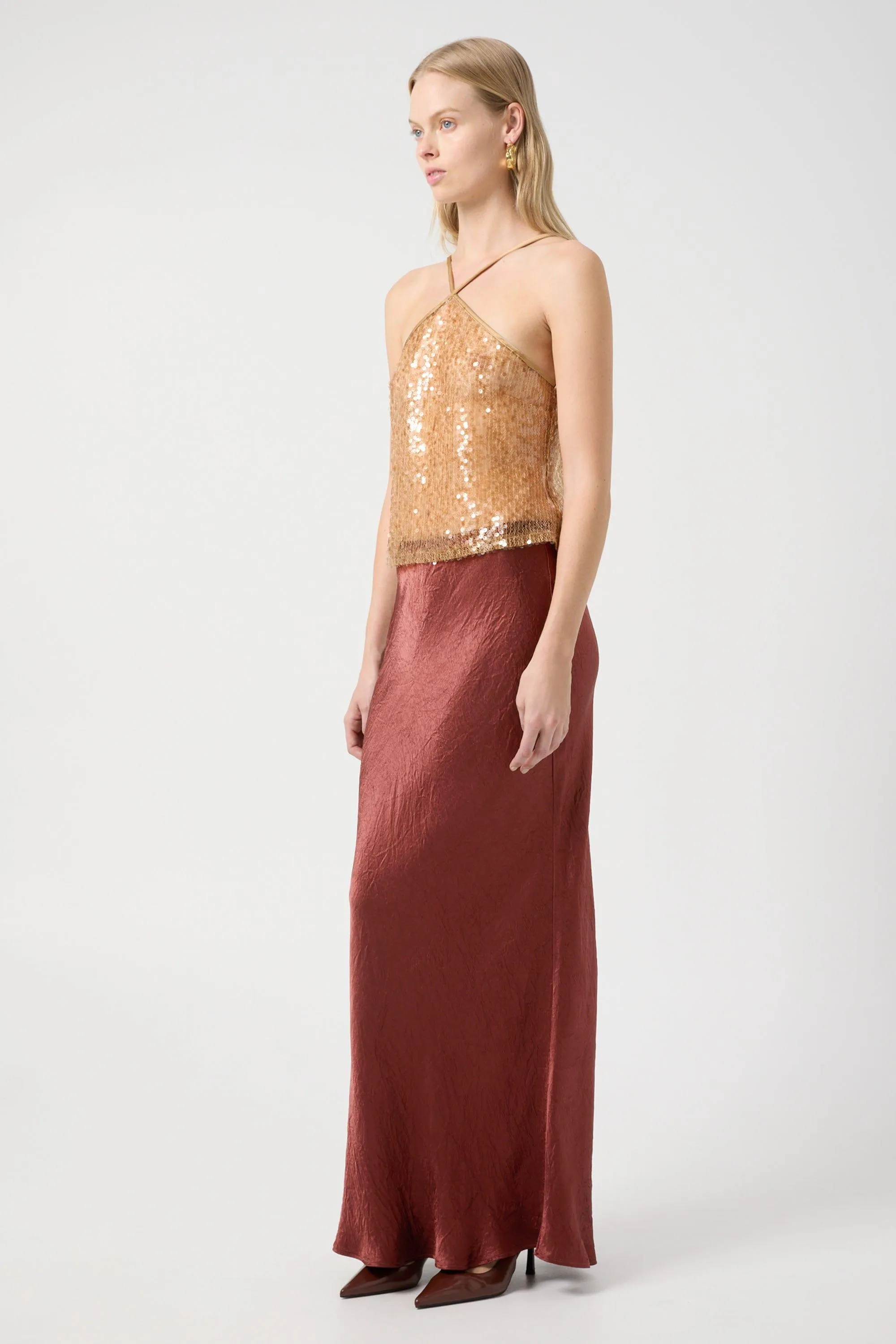 REFLECTION SEQUIN TOP | HONEY