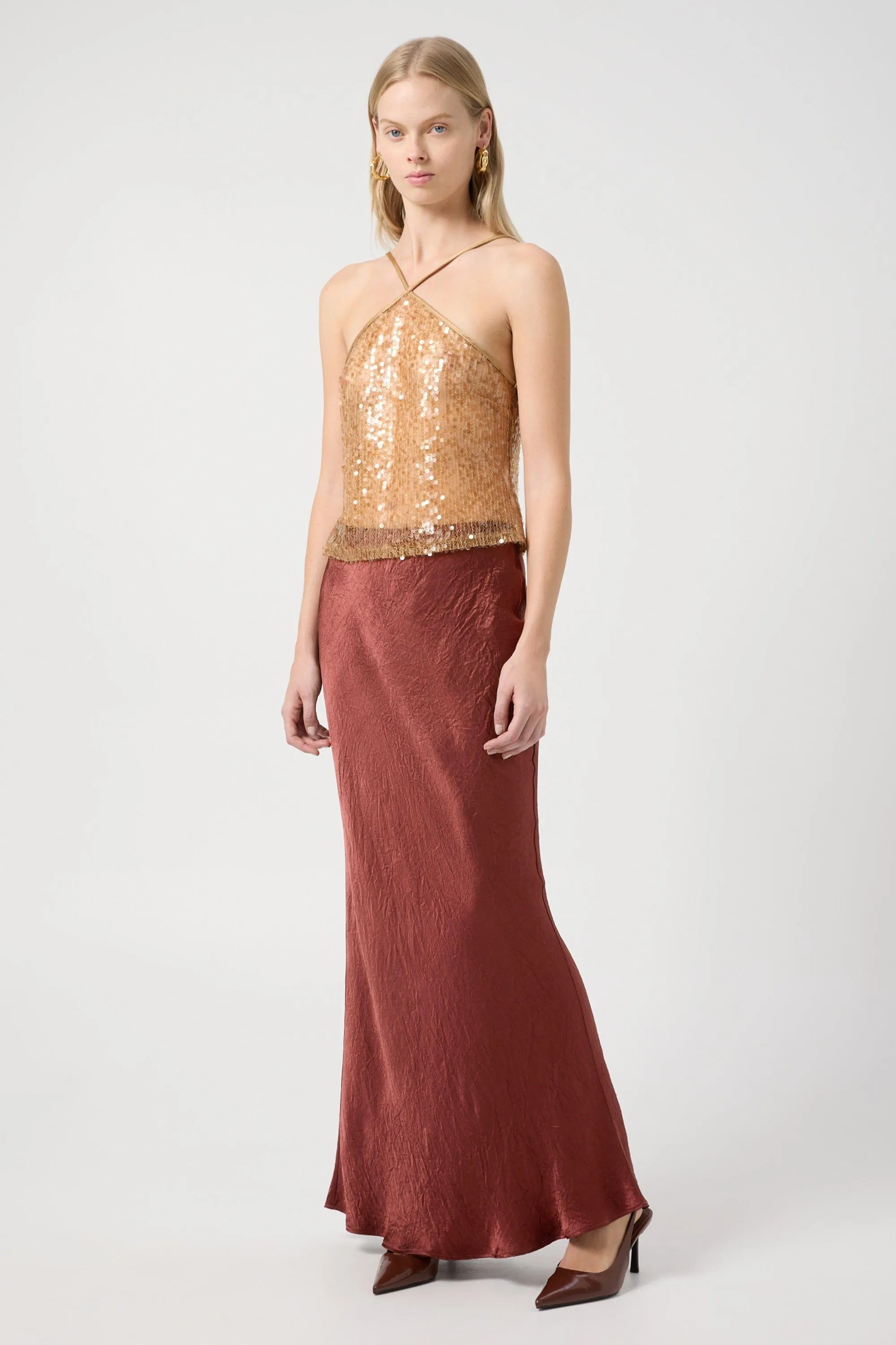 REFLECTION SEQUIN TOP | HONEY