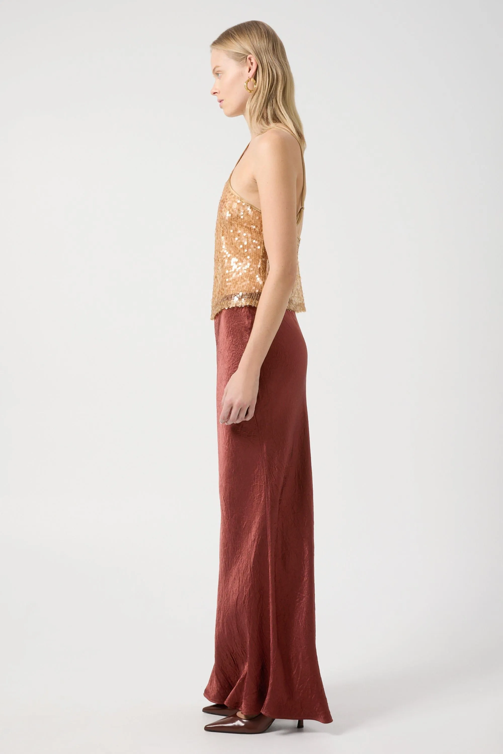 REFLECTION SEQUIN TOP | HONEY