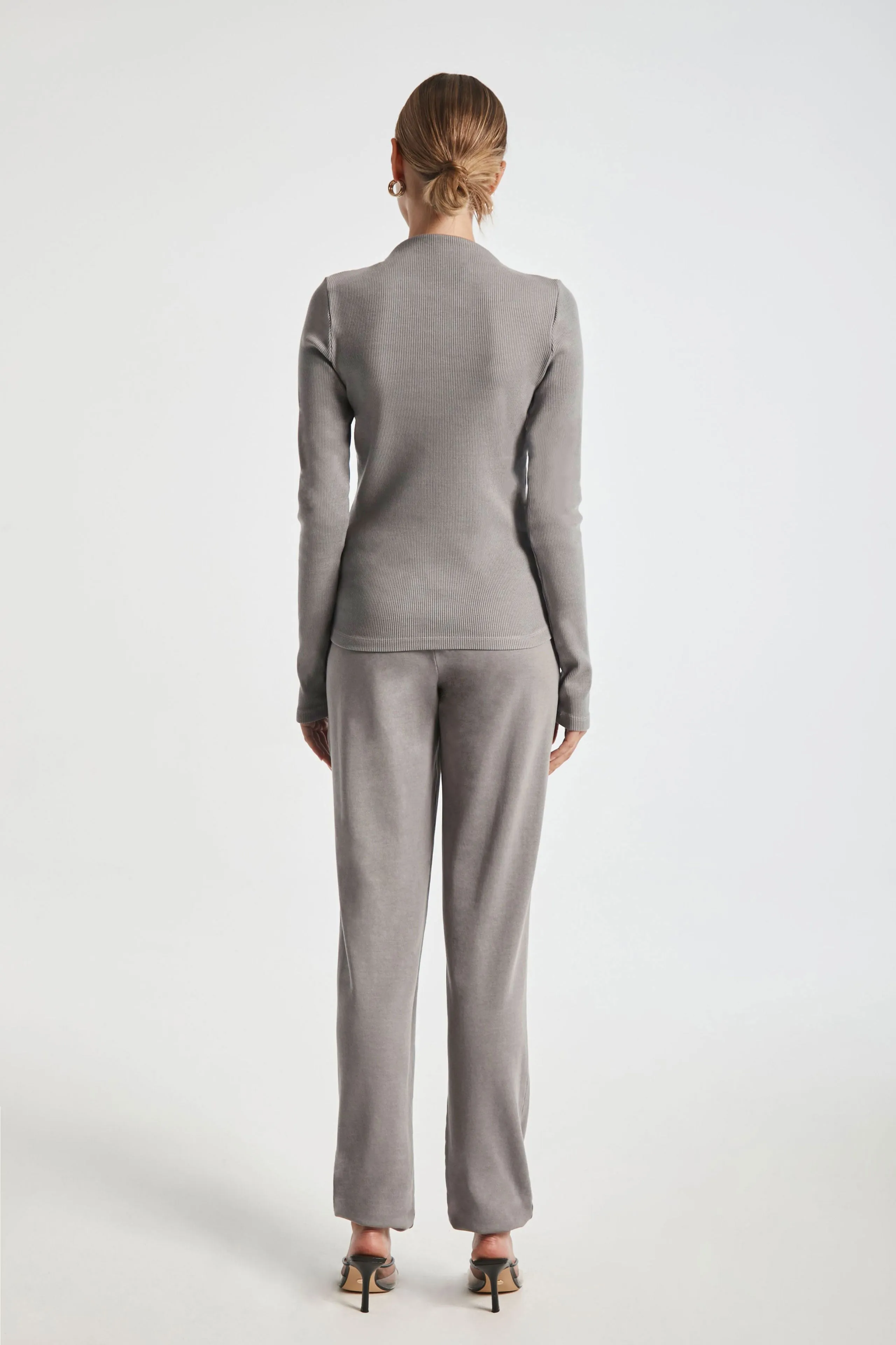 Ribbed Mock Neck Top