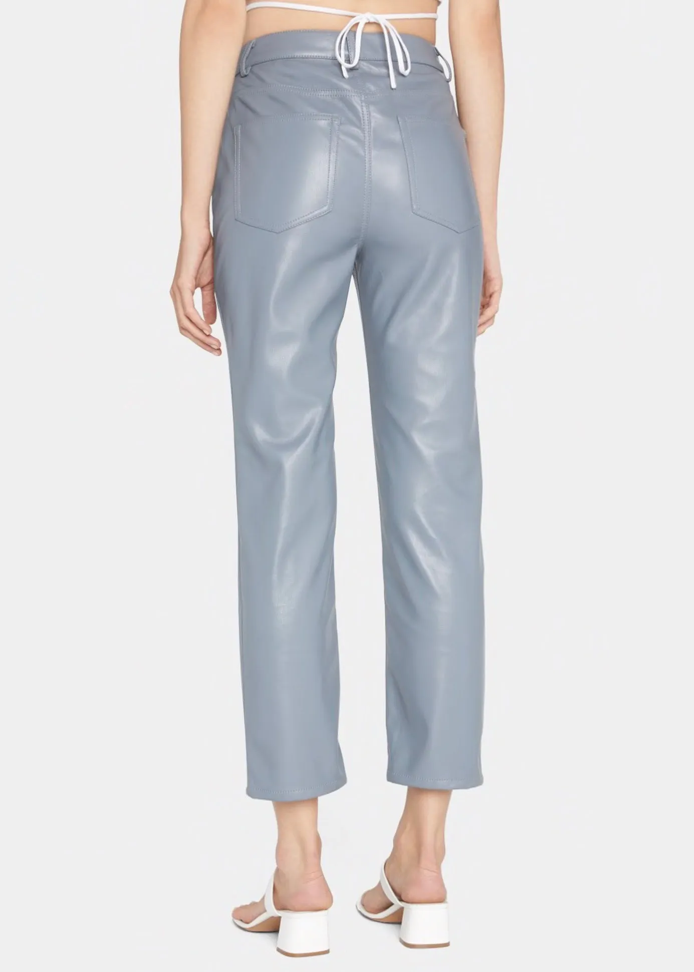 River Eco Stretch Vegan Leather Pants (Bluebid)