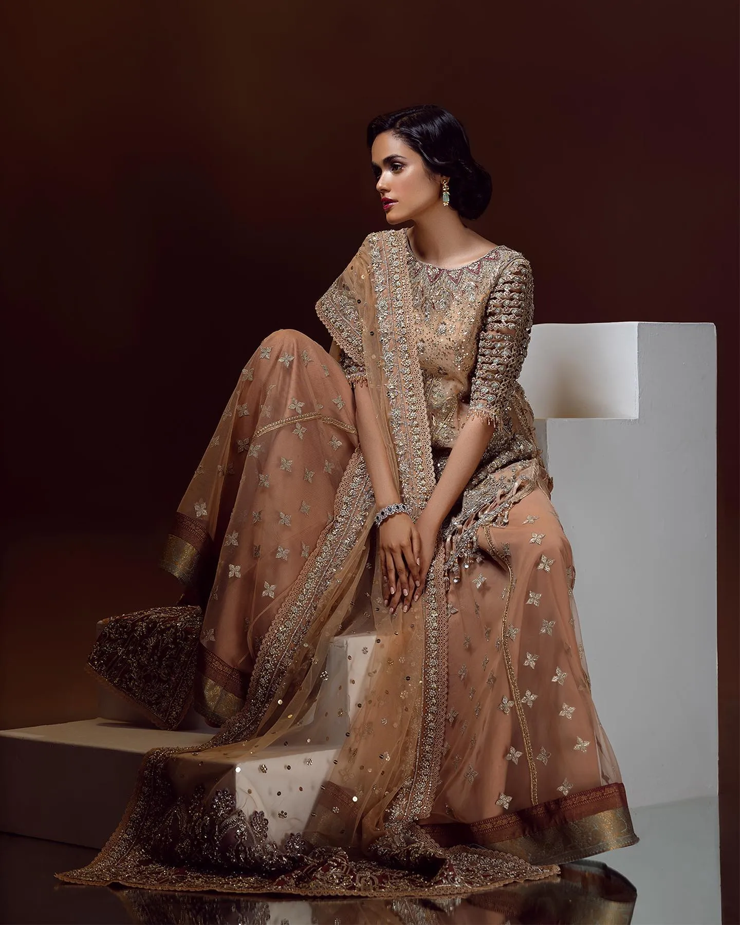 Royal Embellished Sharara Kameez Pakistani Bridal Wear