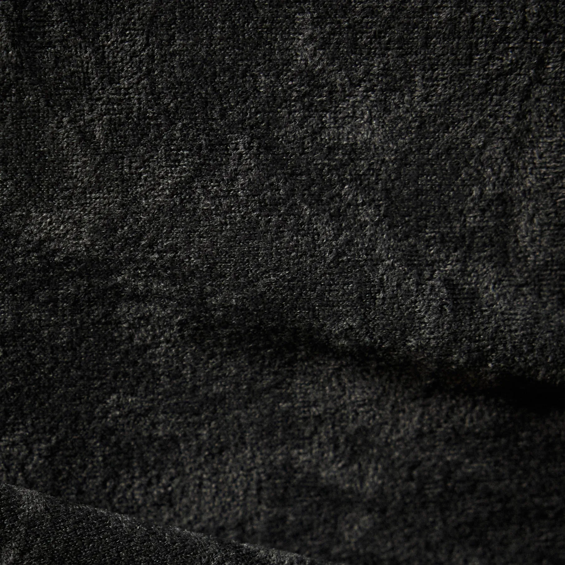 Ruched Velvet Long Sleeve Dress - Carbon