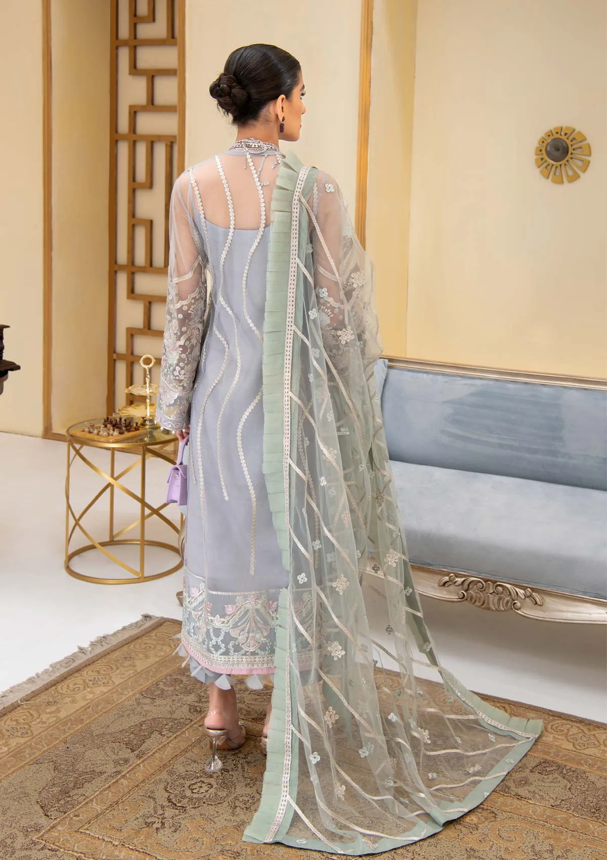 RÊVEUSE - LOOK 02 | AIK Atelier Reveuse Spring 2021 Collection - Organza & Tule | Unstitched mbroidered Net Suits