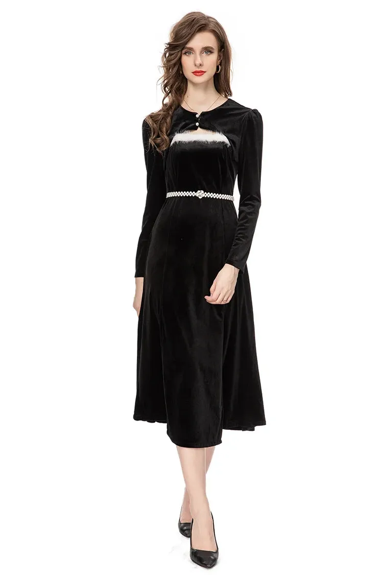 Sarai Velvet Dress Short Coats 2 Piece Set