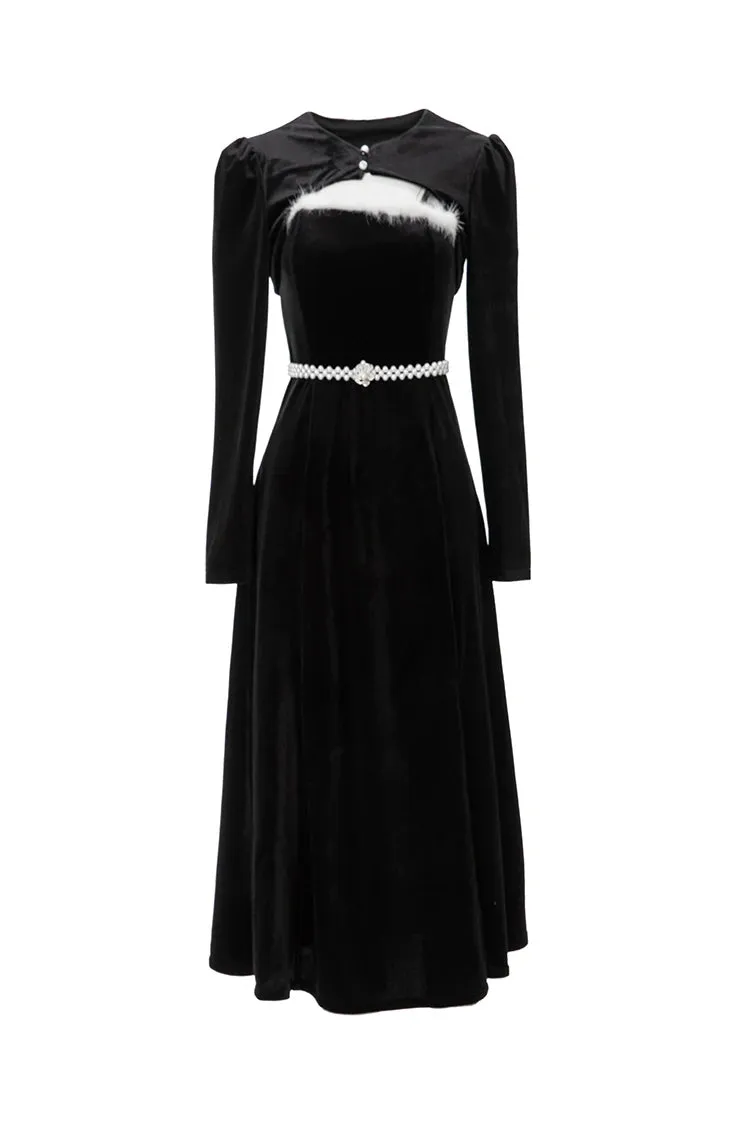Sarai Velvet Dress Short Coats 2 Piece Set